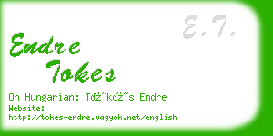 endre tokes business card